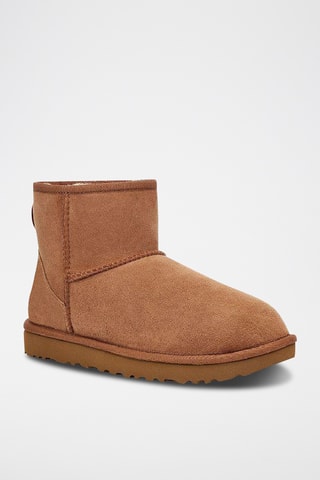 Bottines fourrées en nubuck Classic Mini Ii - Camel