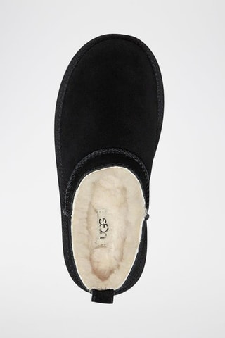 Low boots fourrés de randonnée en cuir de mouton nubuck Classic - Noir