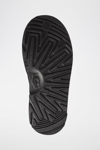 Low boots fourrés de randonnée en cuir de mouton nubuck Classic - Noir