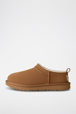 Low boots fourrés de randonnée en cuir de mouton nubuck Classic - Marron