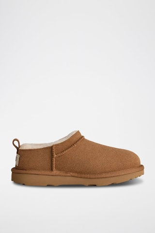 Low boots fourrés de randonnée en cuir de mouton nubuck Classic - Marron