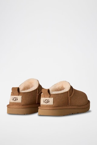 Low boots fourrés de randonnée en cuir de mouton nubuck Classic - Marron