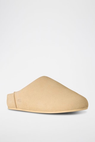Sabots fourrés en nubuck Elea - Beige