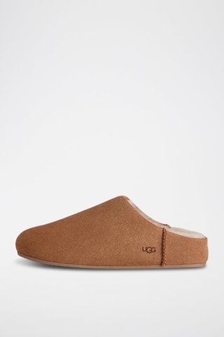Sabots fourrés en nubuck Elea - Marron
