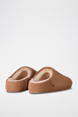Sabots fourrés en nubuck Elea - Marron