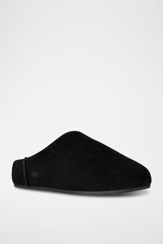 Sabots fourrés en nubuck Elea - Noir