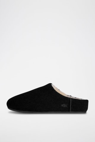 Sabots fourrés en nubuck Elea - Noir