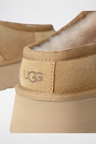 Zaparillas de casa forradas de nobuk Mary Jane - Beige