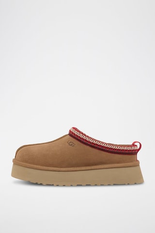 Sabots fourrés plateformes en nubuck Tazz II - Marron