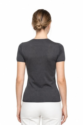 Camiseta 35 % cachemir, 35 % seda y 30 % lana - Antracita