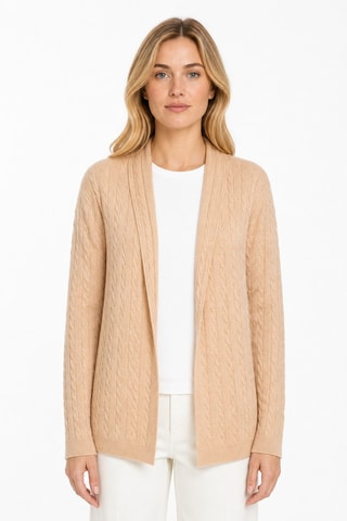 Cárdigan largo 100 % cachemir - Beige