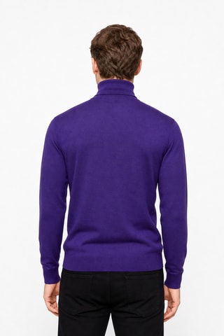 Jersey  50 % lana y 50 % acrílico - Jersey de cuello vuelto - Violeta
