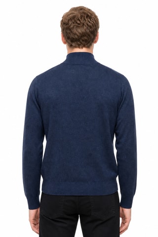 Cárdigan 95 % algodón y 5 % cachemir - Azul oscuro