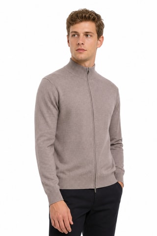 Cárdigan 95 % algodón y 5 % cachemir - Beige