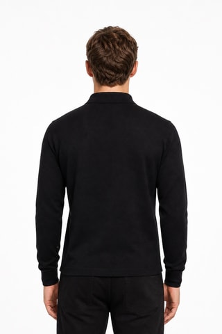 Polo 95 % algodón y 5 % cachemir - Negro