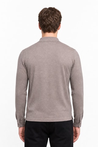 Polo 95 % algodón y 5 % cachemir - Beige