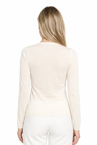 Jersey 35 % cachemir, 35 % seda y 30 % lana - Cuello redondo - Beige