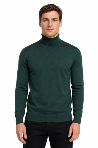 Jersey 50 % lana y 50 % acrílico - Jersey de cuello vuelto - Verde