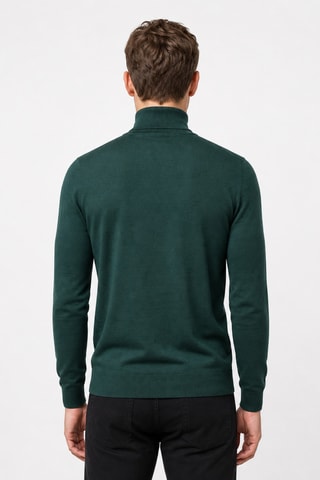Jersey 50 % lana y 50 % acrílico - Jersey de cuello vuelto - Verde