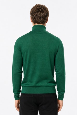 Jersey 50 % lana y 50 % acrílico - Jersey de cuello vuelto - Verde