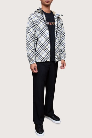 Veste à capuche Check - Taupe