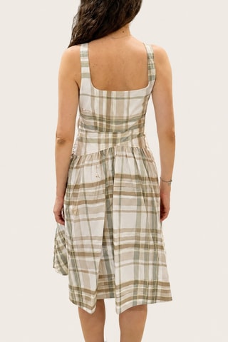 Robe midi sans manches Evy - Marron