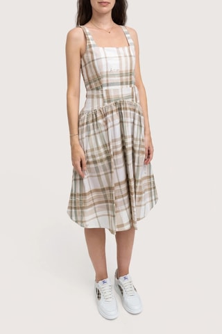 Robe midi sans manches Evy - Marron