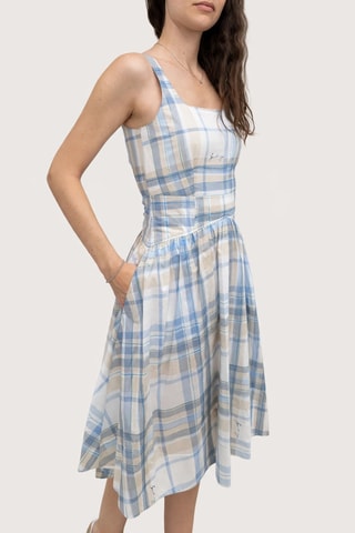 Robe patineuse sans manches Evy - Bleu