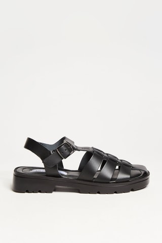 Sandalias de piel Nailah - Negro