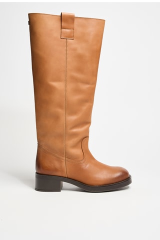 Botas de piel - Marrón claro