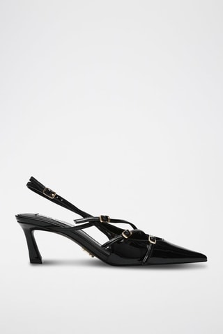 Zapatos con brillo de tacón - Negro