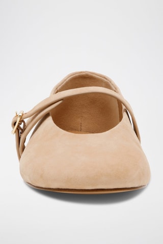 Babies de piel piel ovina nobuk - Camel