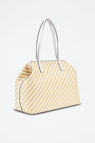 Bolso shopper y bolso de mano Vikki - Beige y blanco
