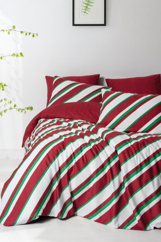 Parure de couette en coton 145 fils/m² Merry - Rouge