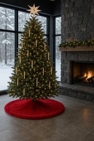 Pie de árbol de Navidad - Rojo