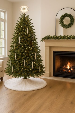 Pie de árbol de Navidad - Blanco