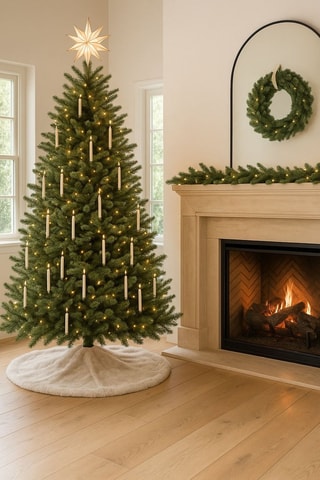 Pie de árbol de Navidad - Blanco