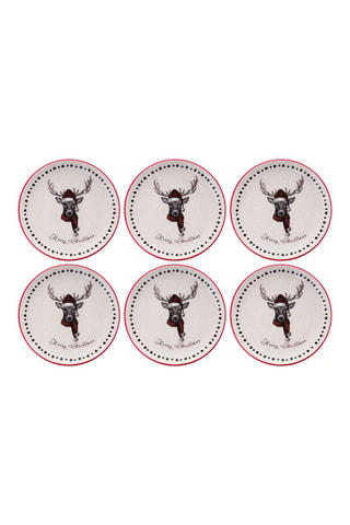 6 platos de postre de porcelana - 19,3 cm