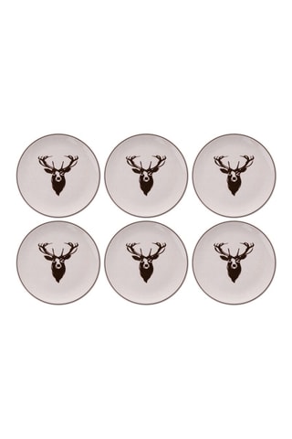 6 platos de postre de porcelana - 19,3 cm