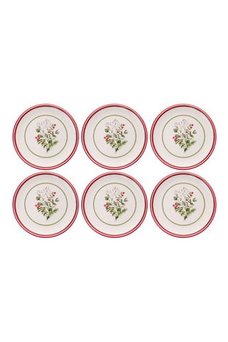 6 platos de postre de porcelana - 19,3 cm