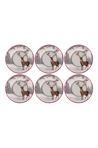 6 platos de postre de porcelana - 19,3 cm