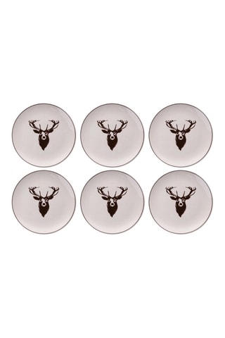 6 platos llanos de cerámica - 25,5 cm