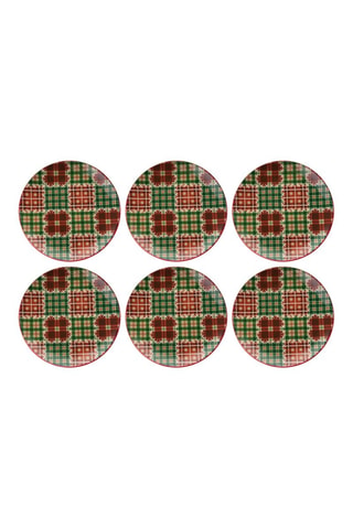 6 platos llanos de cerámica - 25,5 cm