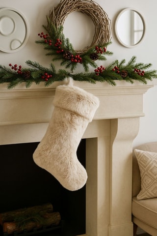 Calcetín de Navidad - Beige