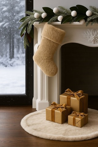Calcetín de Navidad - Beige