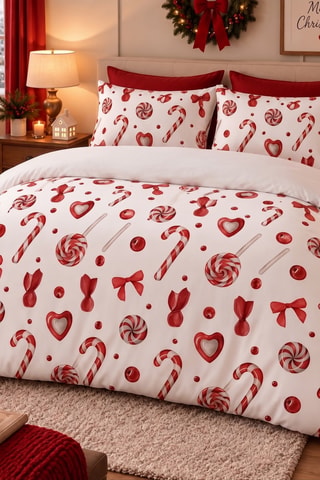 Juego de nórdico de algodón 145 hilos/cm² - Rojo