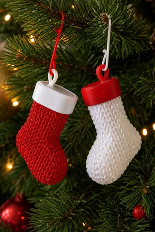 4 calcetines de Navidad - Rojo