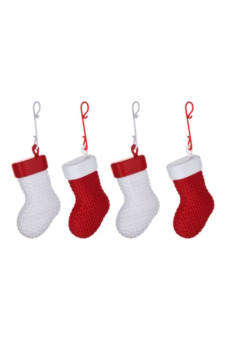 4 calcetines de Navidad - Rojo
