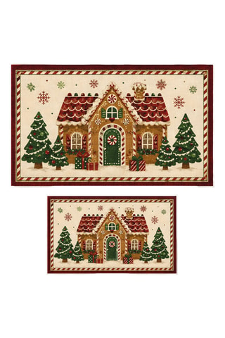 2 alfombras de baño - Crema - 40 x 60 cm