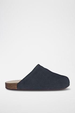 Sabots en nubuck Adilette - Bleu marine